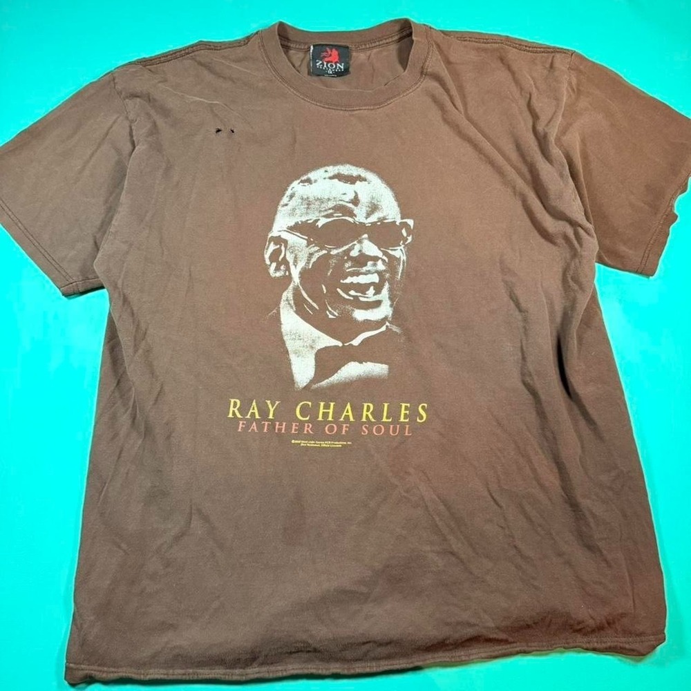 Vintage 2005 ray charles father of soul tee ray charles 2000s faded vtg T Shirt